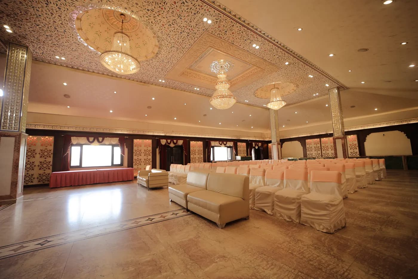 Cheelgadi banquet theater-style seating in Jaipur
